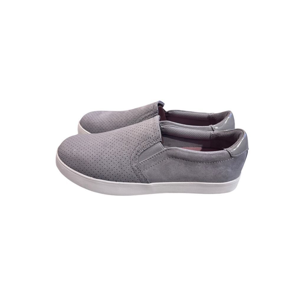 Dr. Scholl's Women's Slip-On Sneakers Gray Perforated Comfort Shoes Size 8.5W